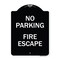 Signmission No Parking Fire Hydrant W/ Graphic Heavy-Gauge Aluminum Architectural Sign, 24" x 18", BW-1824-23742 A-DES-BW-1824-23742 - alternate 1